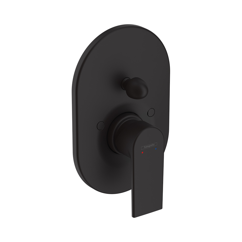 Купить Hansgrohe Vernis Shape Смеситель для ванны однорычажный скрытого монтажа черный матовый 71458670 в магазине wardena.ru