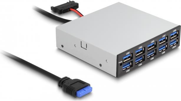 Купить Delock 3.5" USB 5 Gbps Front Panel 10 x USB Typ-A (64208) в магазине wardena.ru