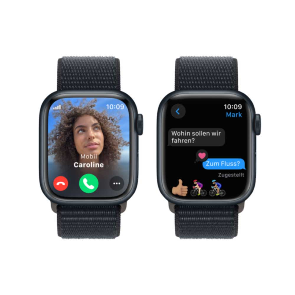 Купить APPLE Watch Series 9 GPS + Cellular 41mm Midnight Aluminium Case with Midnight Sport Loop (MRHU3QF/A) в магазине wardena.ru