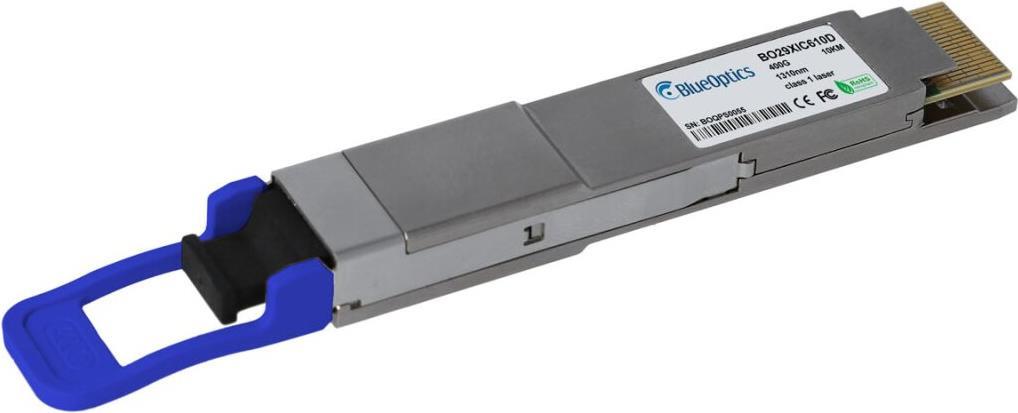 Купить Juniper QDD-400G-LR4-10 kompatibler BlueOptics QSFP-DD Transceiver für Singlemode 400 Gigabit Highspeed Datenübertragungen in Glasfaser Netzwerken. Unterstützt 400 Gigabit Ethernet Anwendungen in Switchen, Routern, Stora (QDD-400G-LR4-10-BO) в магазине wardena.ru