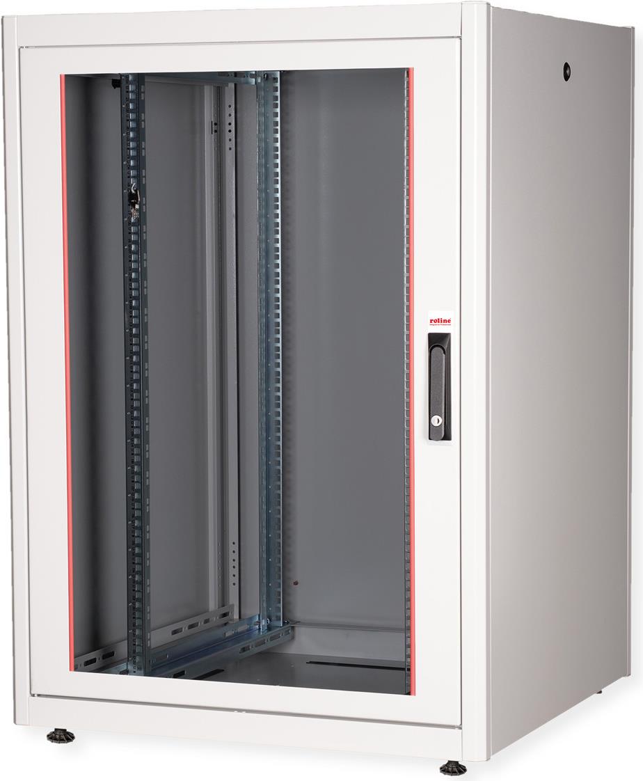 Купить Roline Basic - Schrank Netzwerkschrank - Glas Tür, 800 x 800 (B x T) - RAL 7035, Hellgrau - 22U - 48.3 cm (19") (26.21.0033) в магазине wardena.ru