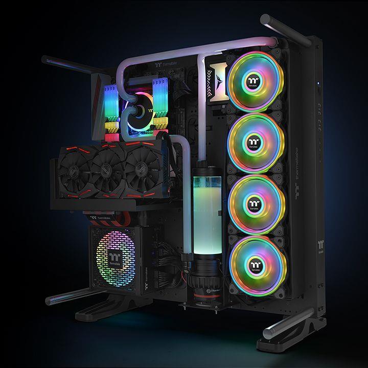 Купить Thermaltake Riing 12 RGB Fan TT Premium Edition - Gehäuselüfter - 120 mm (Packung mit 3) (CL-F088-PL12SW-A) в магазине wardena.ru