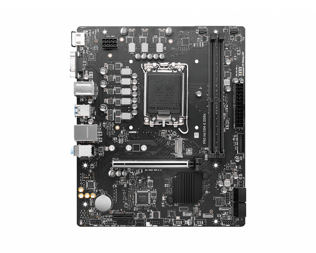 Купить MSI PRO H610M-E DDR4 - Motherboard - micro ATX - LGA1700-Sockel - H610 Chipsatz - USB 3,2 Gen 1 - Gigabit LAN - Onboard-Grafik (CPU erforderlich) - HD Audio (8-Kanal) (7D48-001R) в магазине wardena.ru