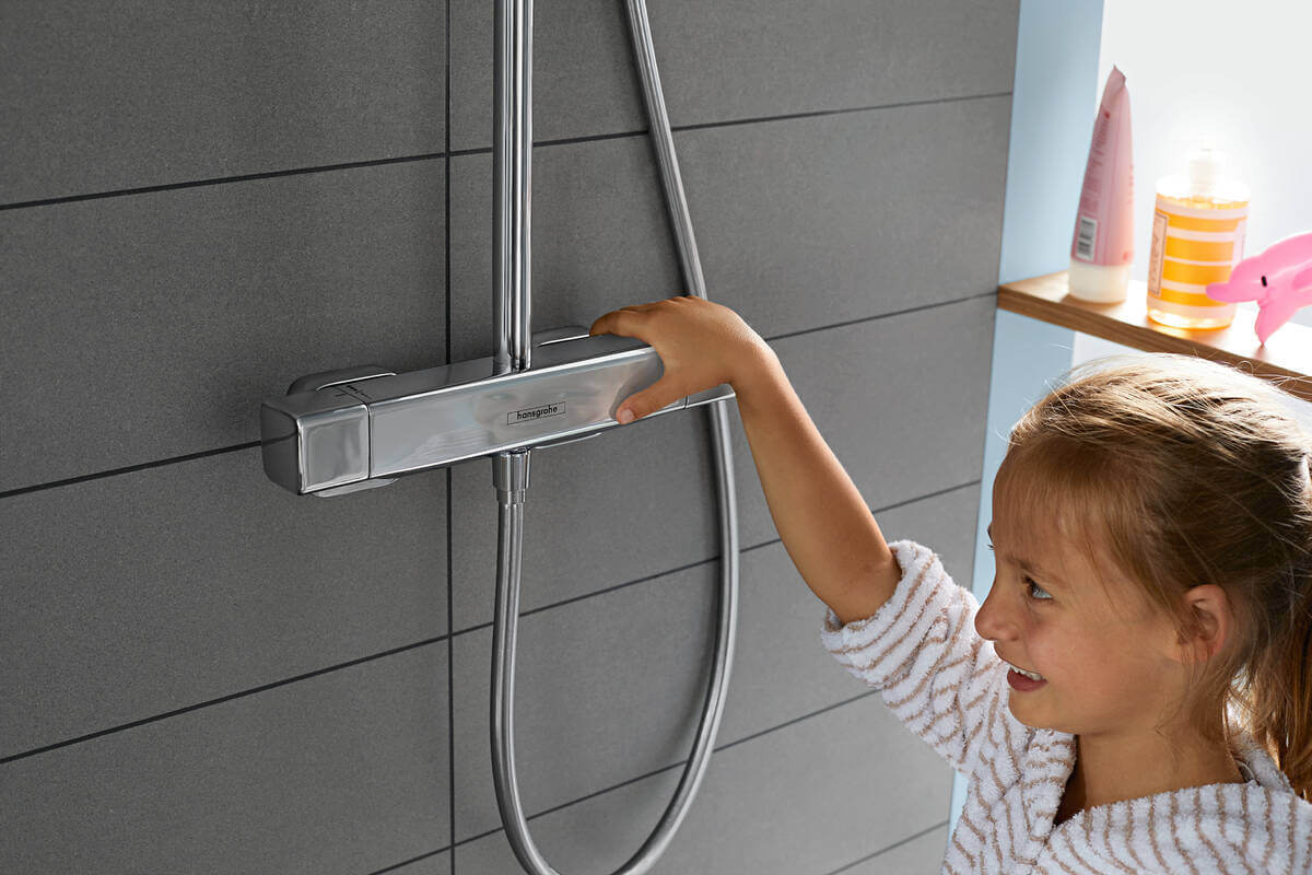 Купить Hansgrohe Croma E Showerpipe 280 1jet Душевой набор с термостатом хром 27630000 в магазине wardena.ru