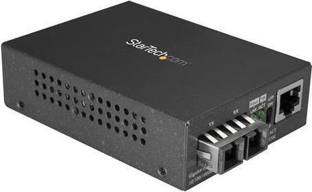 Купить StarTech.com Gigabit Ethernet to SC Fiber Media Converter - 1000Base-SX - Multimode 550 m - Medienkonverter - 100Mb LAN - 1000Base-SX, 100Base-TX, 1000Base-T - RJ-45 / SC multi-mode - bis zu 550 km - 850 nm (MCMGBSCMM055) в магазине wardena.ru