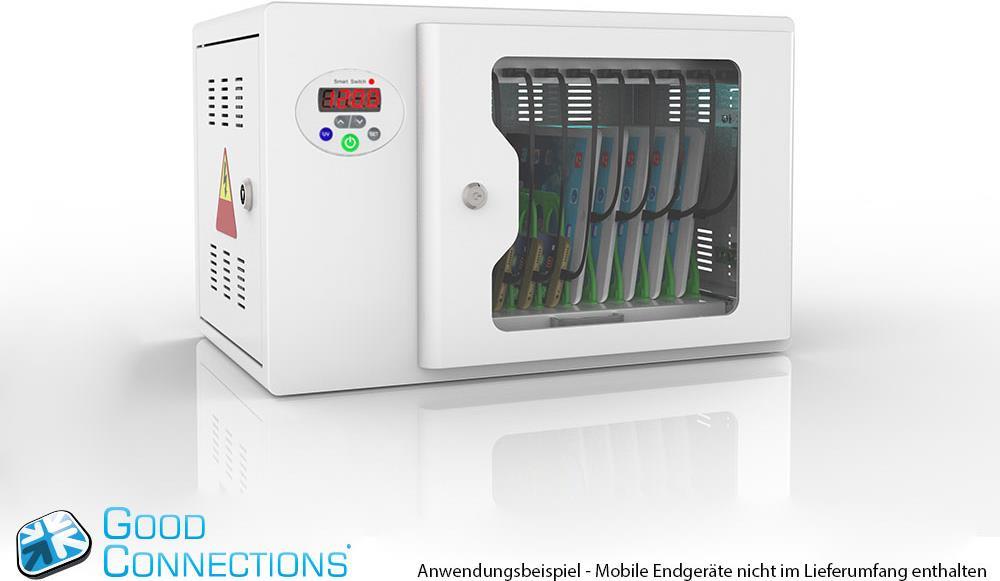 Купить Tablet-Ladewagen für bis zu 10 Geräte, UV-Desinfektion, Smart Control, Synchronisierungsfunktion für iOS/Android, grau, Good Connections® (PCT01-B10G) в магазине wardena.ru