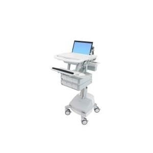 Купить Ergotron StyleView - Wagen für Notebook/Tastatur/Maus (open architecture) - medizinisch - Aluminium, verzinker Stahl, high-grade plastic - Grau, weiß, Polished Aluminum - Bildschirmgröße: bis zu 43,9 cm (17.3" breit) - A (SV44-1161-2) в магазине wardena.ru
