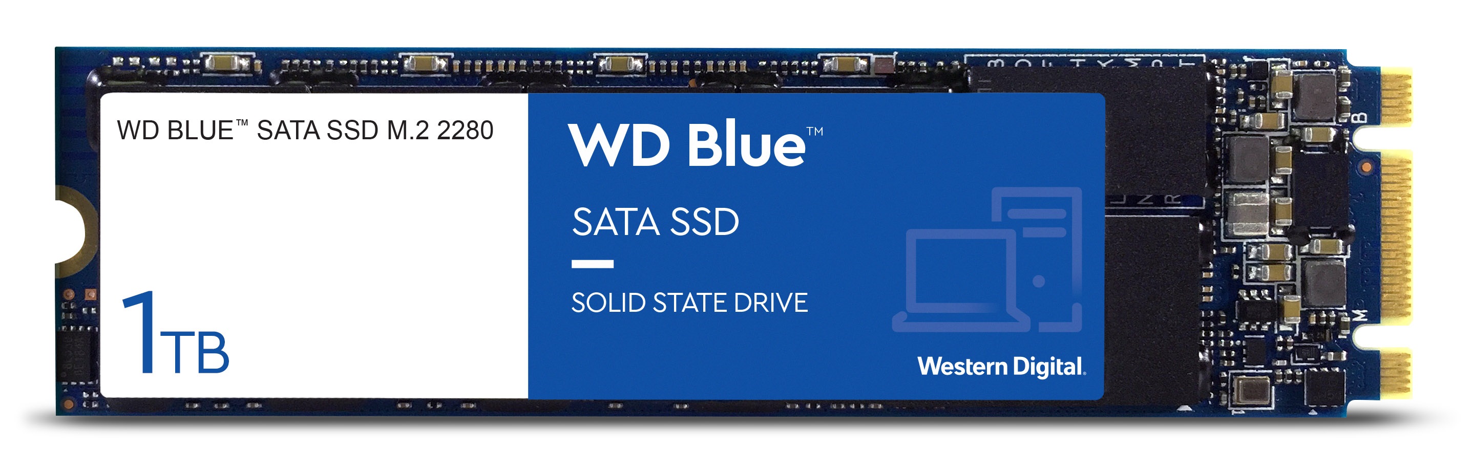 Купить WD Blue 3D NAND SATA SSD WDS100T2B0B - SSD - 1TB - intern - M.2 2280 (M.2 2280) - SATA 6Gb/s (WDS100T2B0B) в магазине wardena.ru
