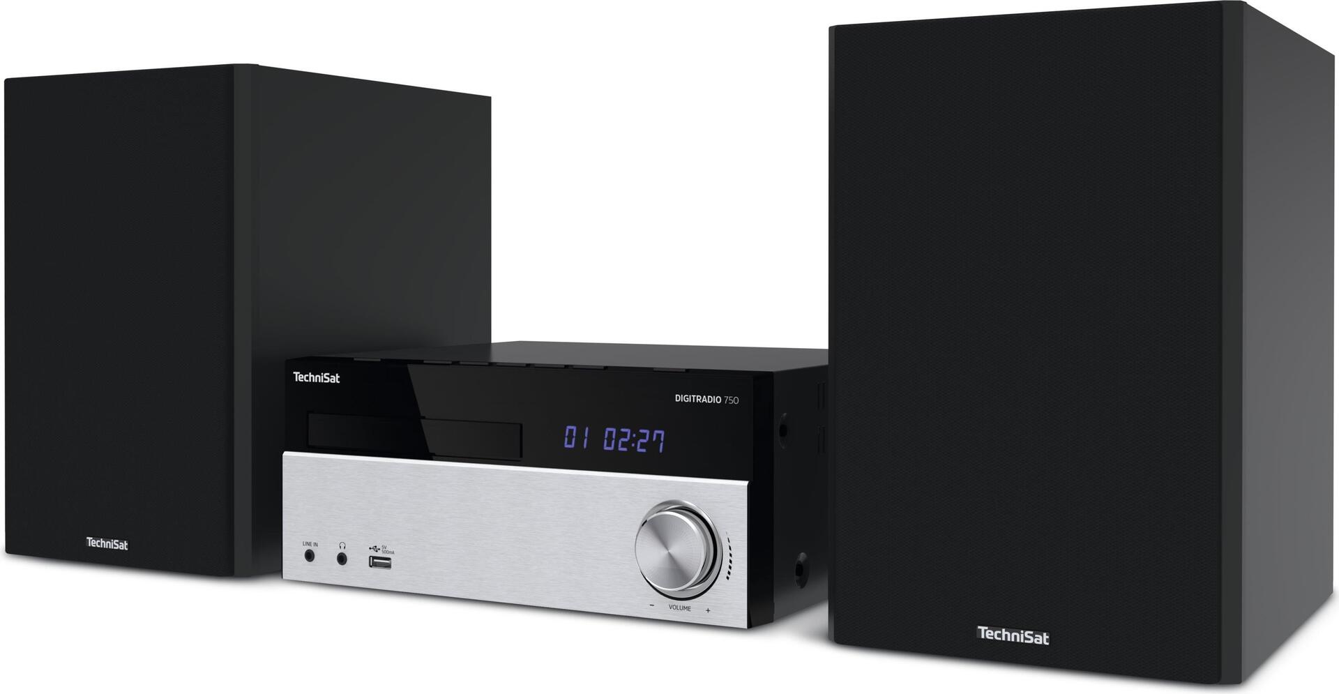 Купить TechniSat DigitRadio 750 - Audiosystem - 2 x 50 Watt - Schwarz, Silber (0000/3919) в магазине wardena.ru