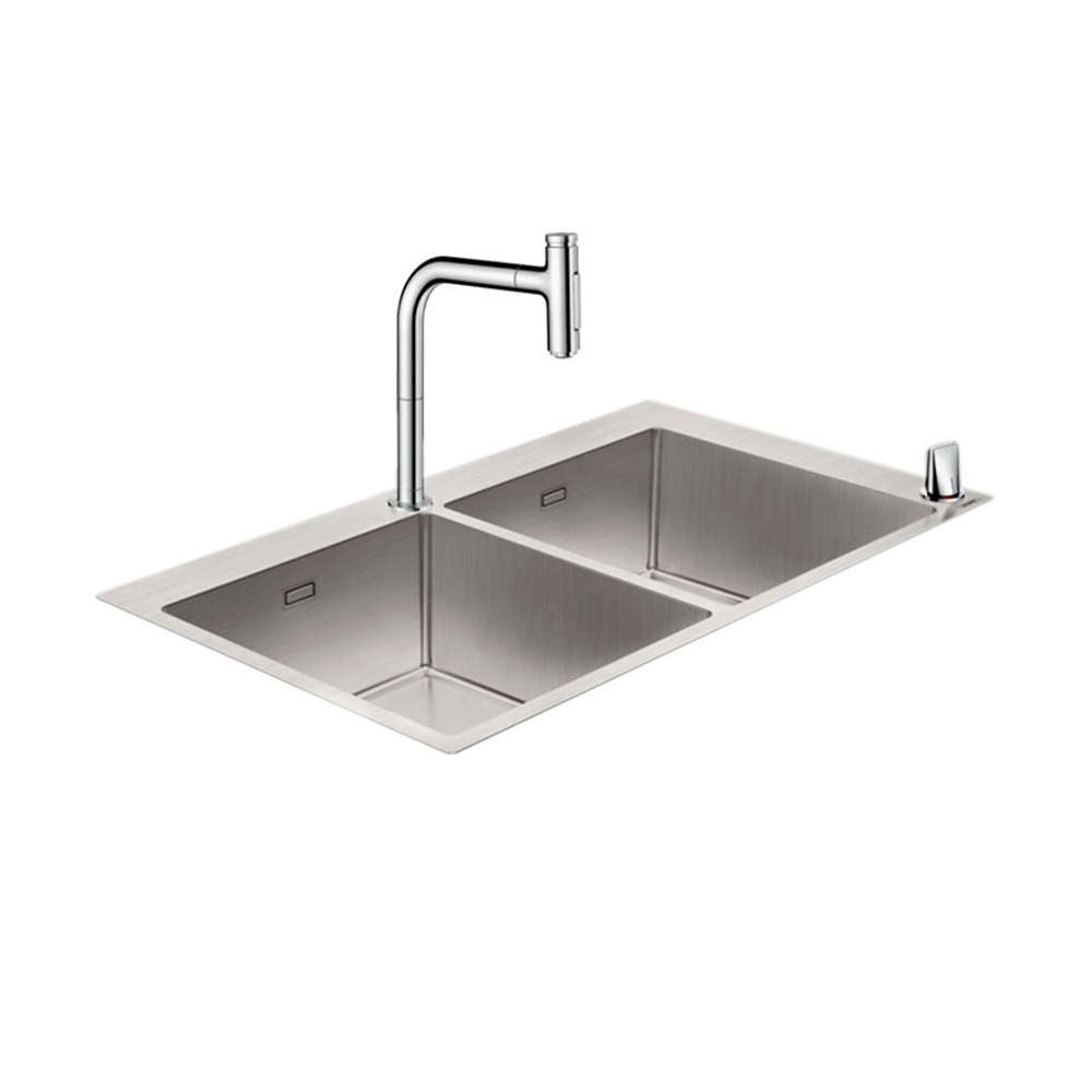 Купить Hansgrohe C71-F765-10 Комбинация для кухни 370/370 хром 43203000 в магазине wardena.ru
