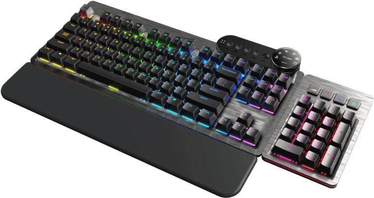 Купить Mountain Everest Max - Tastatur - mit media dock - Hintergrundbeleuchtung - USB-C - QWERTZ - Deutsch - Tastenschalter: CHERRY MX Silent Red - gunmetal-grau (MG-EVK1G-CS1-DE) в магазине wardena.ru