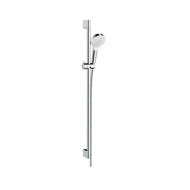Купить Hansgrohe Душевой гарнитур Crometta 1 jet EcoSmart хром-белый матовый 26539400 в магазине wardena.ru