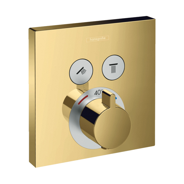Купить Hansgrohe ShowerSelect Термостат скрытого монтажа для 2 потребителей бронза 15763140 в магазине wardena.ru