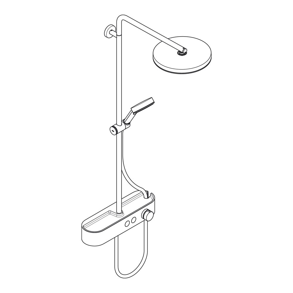 Купить Hansgrohe Pulsify S Showerpipe Душевая система 260 1jet EcoSmart с ShowerTablet Select 400 хром 24221000 в магазине wardena.ru
