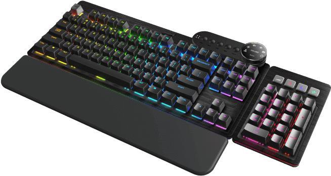 Купить Mountain Everest Max - Tastatur - mit media dock - Hintergrundbeleuchtung - USB-C - QWERTZ - Deutsch - Tastenschalter: CHERRY MX Silent Red - schwarz (MG-EVK1B-CS1-DE) в магазине wardena.ru