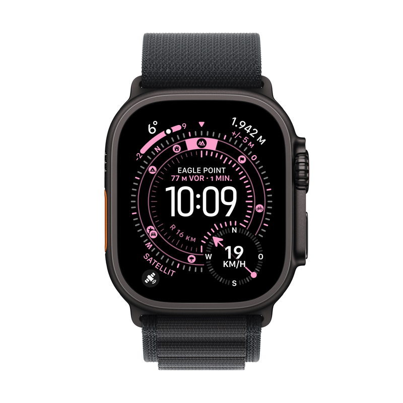 Купить Apple Watch Ultra 3 GPS + Cellular 49mm Black Titanium Case with Black Alpine Loop - Medium,Model A3281 EU-Version (MF0V4QI/A) в магазине wardena.ru