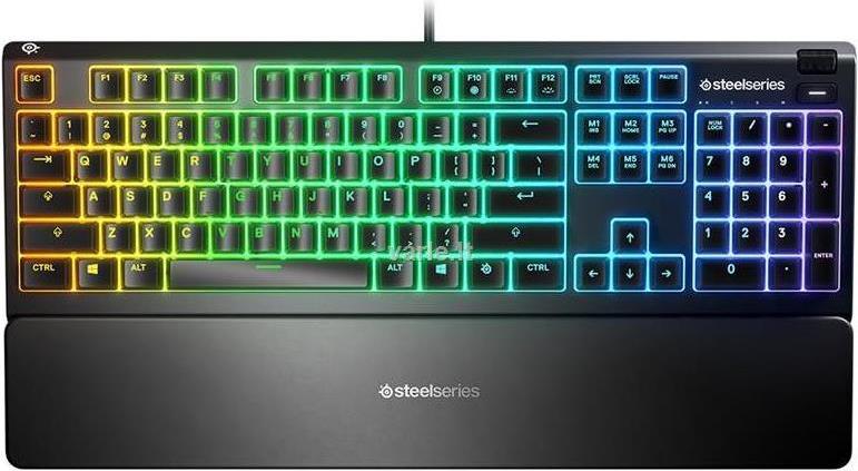 Купить SteelSeries Apex 3 - Tastatur - Hintergrundbeleuchtung - USB - Tastenschalter: Whisper Quiet Gaming Switch (64795) в магазине wardena.ru