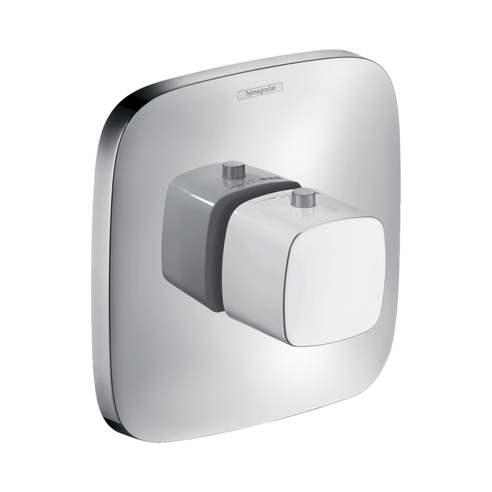 Купить Hansgrohe Термостат PuraVida Highflow для ванны хром-белый матовый 15772400 в магазине wardena.ru