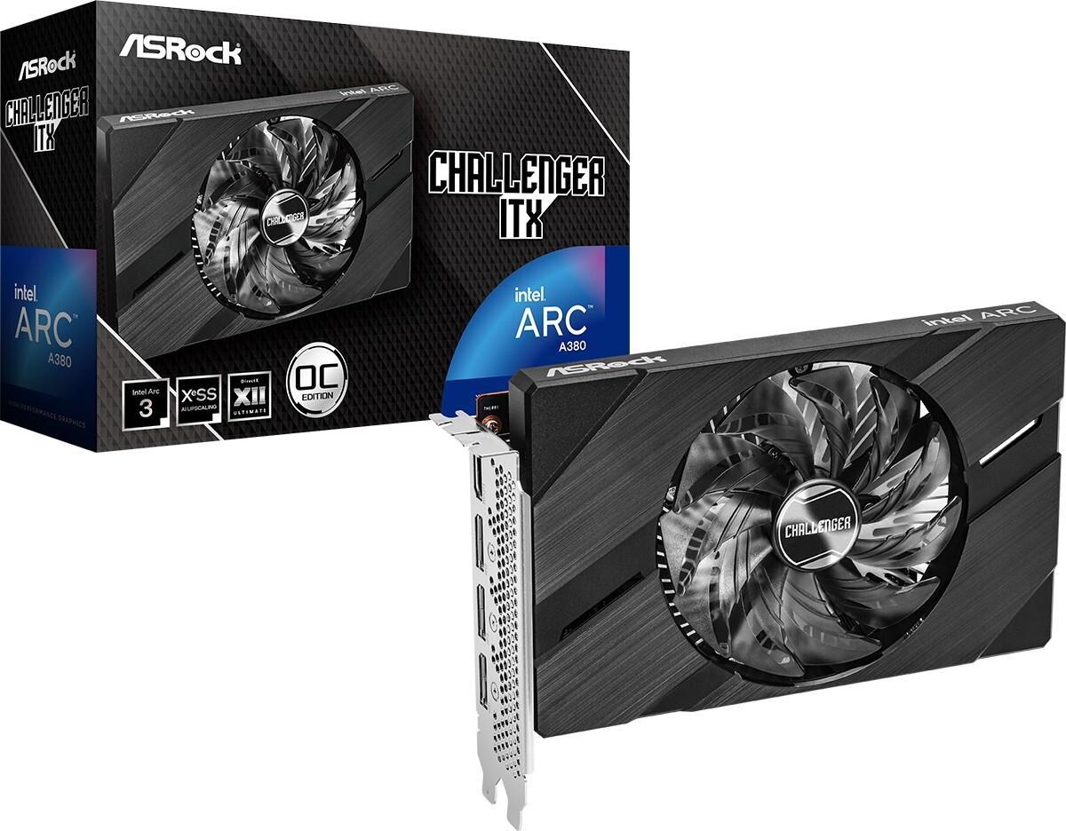 Купить ASRock Arc A380 6GB OC, A380 CLI 6GO, 6GB GDDR6, HDMI, 3x DP (90-GA3KZZ-00UANF) в магазине wardena.ru
