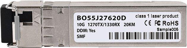 Купить Kompatibler Allnet SFP-10G-BX-U-20-ALL BlueOptics BO55J27620D SFP+ Bidi Transceiver, LC-Simplex, 10GBASE-BX-U, Singlemode Fiber, TX1270nm/RX1330nm, 20KM, DDM, 0°C/+70°C (SFP-10G-BX-U-20-ALL-BO) в магазине wardena.ru