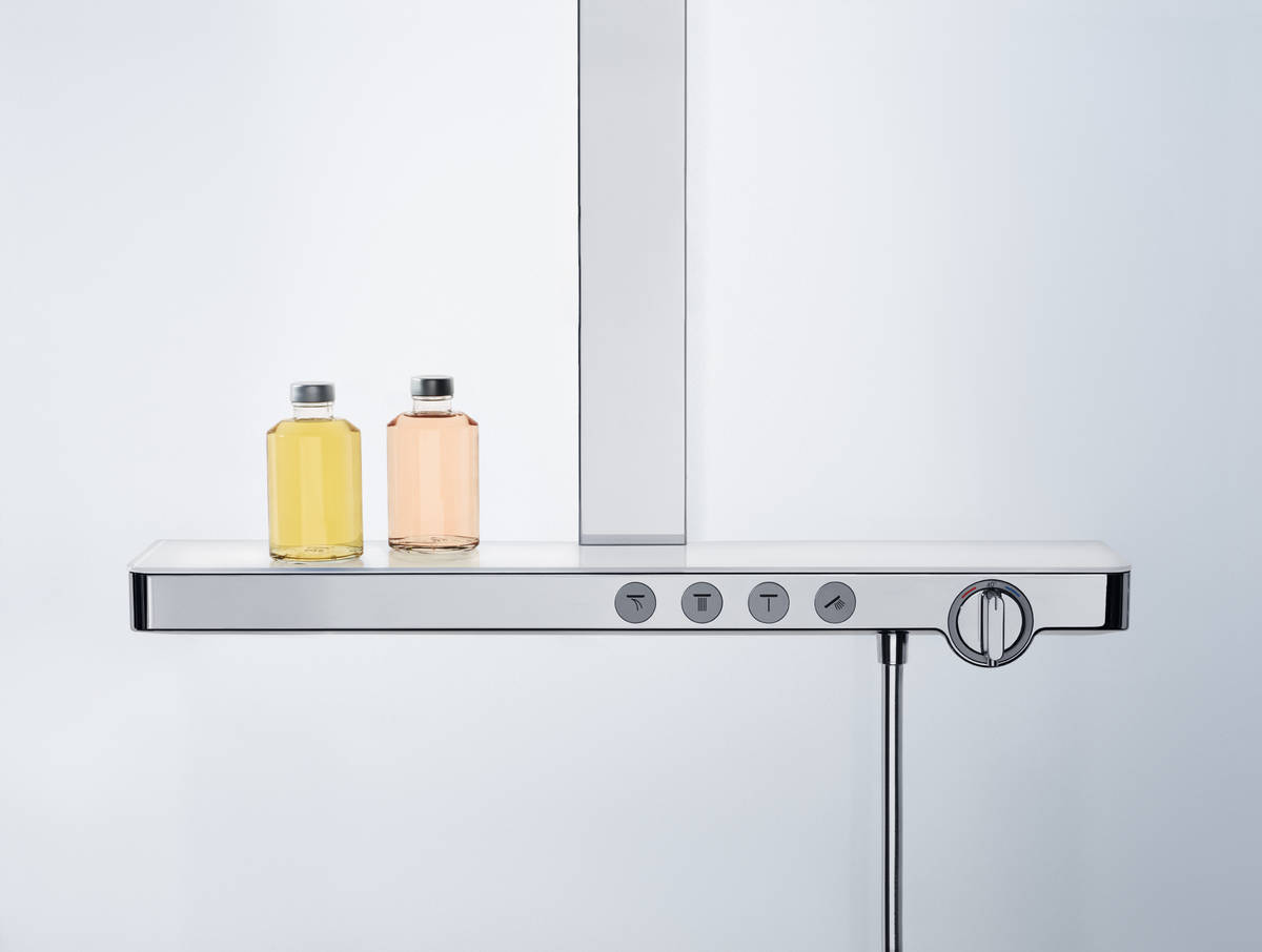 Купить Hansgrohe Rainmaker Select 460 Душевая система 3jet Showerpipe EcoSmart 9 л/мин хром-белый матовый 27029400 в магазине wardena.ru
