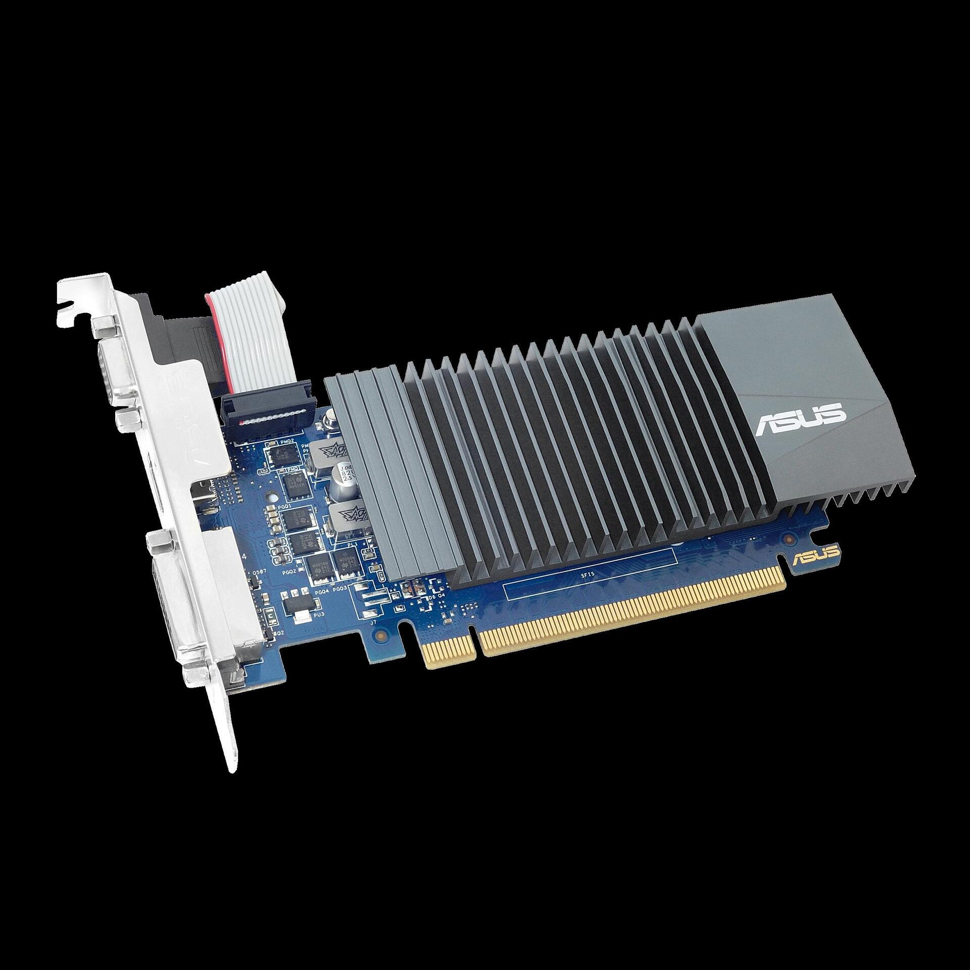 Купить ASUS GT730-SL-2GD5-BRK-E - Grafikkarten - GF GT 730 - 2 GB GDDR5 - PCIe 2.0 Low-Profile - DVI, HDMI, VGA - ohne Lüfter (90YV07G4-M0NA00) в магазине wardena.ru