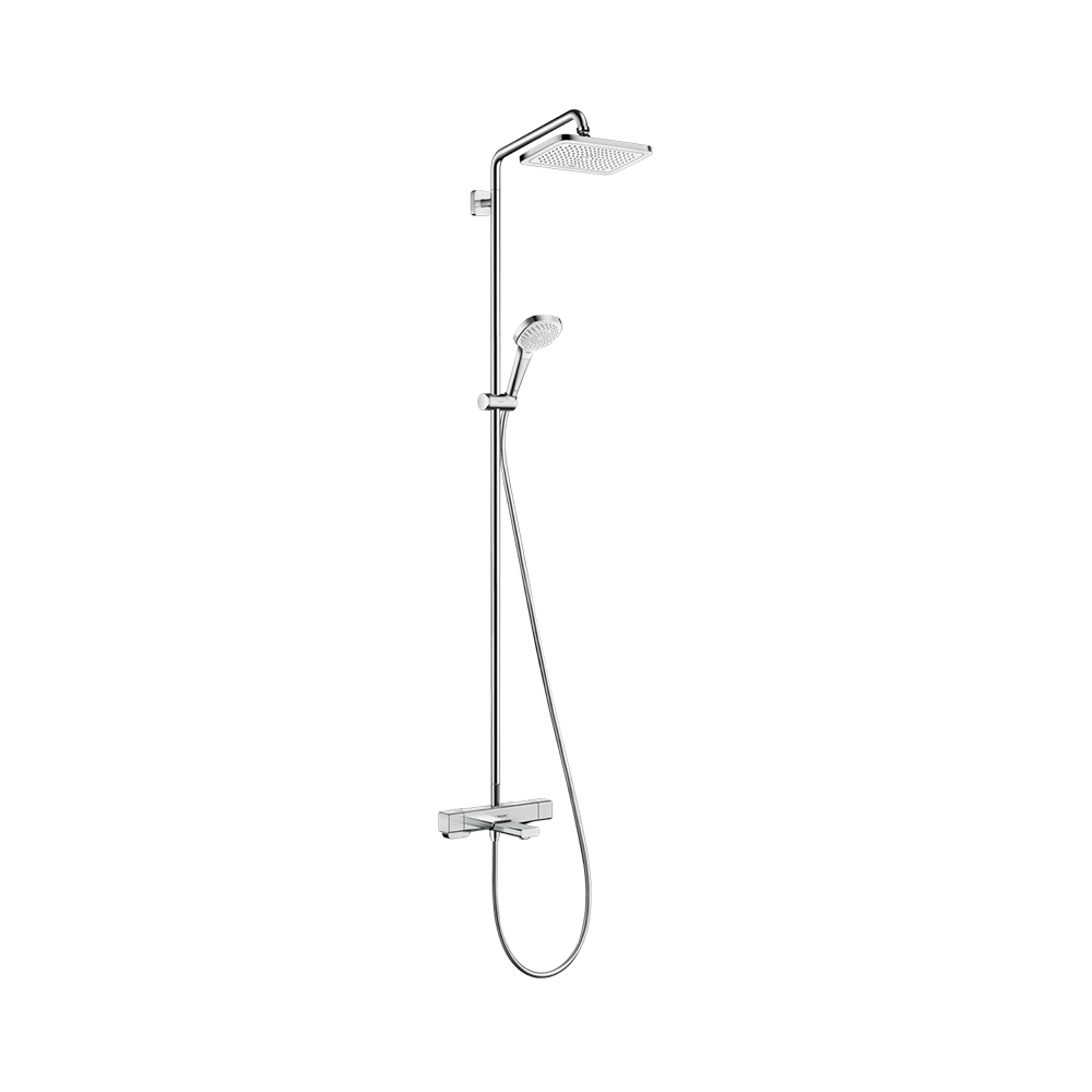 Купить Hansgrohe Croma E Showerpipe 280 1jet Душевой набор с термостатом для ванны хром 27687000 в магазине wardena.ru