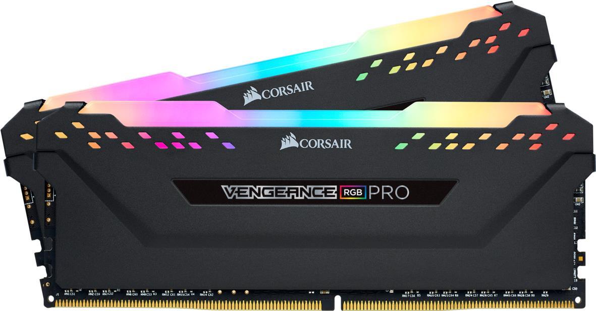Купить Corsair Vengeance RGB PRO - DDR4 - 16 GB: 2 x 8 GB - DIMM 288-PIN - 3200 MHz / PC4-25600 - CL16 - 1.35 V - ungepuffert - non-ECC - Schwarz (CMW16GX4M2Z3200C16) в магазине wardena.ru