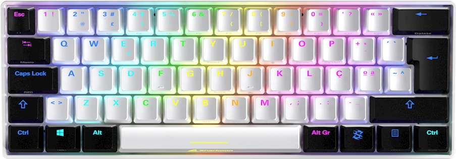 Купить Sharkoon SKILLER SGK50 S4 - Tastatur - Hintergrundbeleuchtung - USB-C - Spanisch - Tastenschalter: Kailh Red - weiß (4044951033966) в магазине wardena.ru