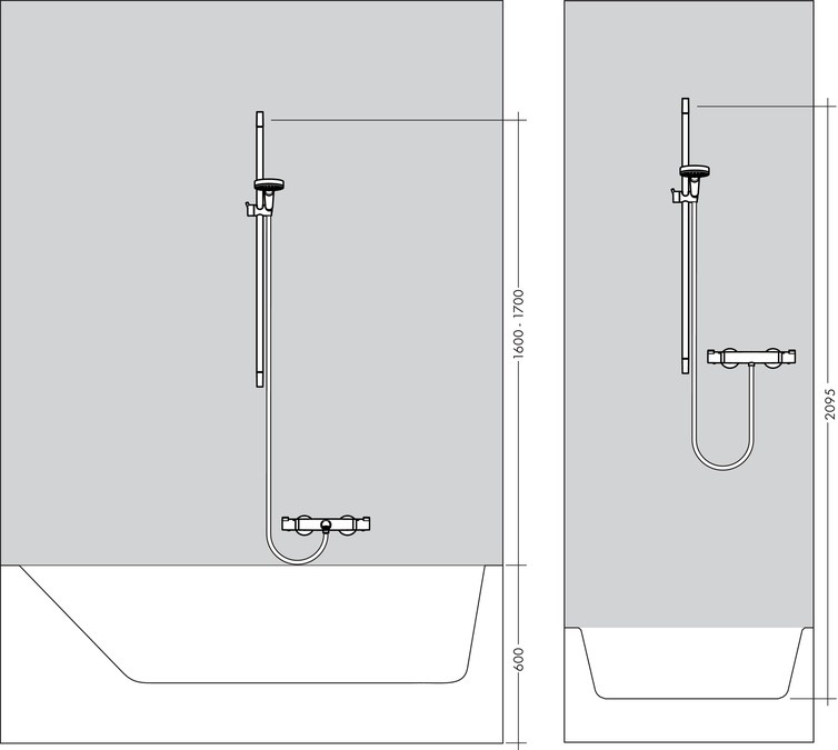 Купить Hansgrohe Душевой гарнитур Crometta 1 jet EcoSmart хром-белый матовый 26539400 в магазине wardena.ru