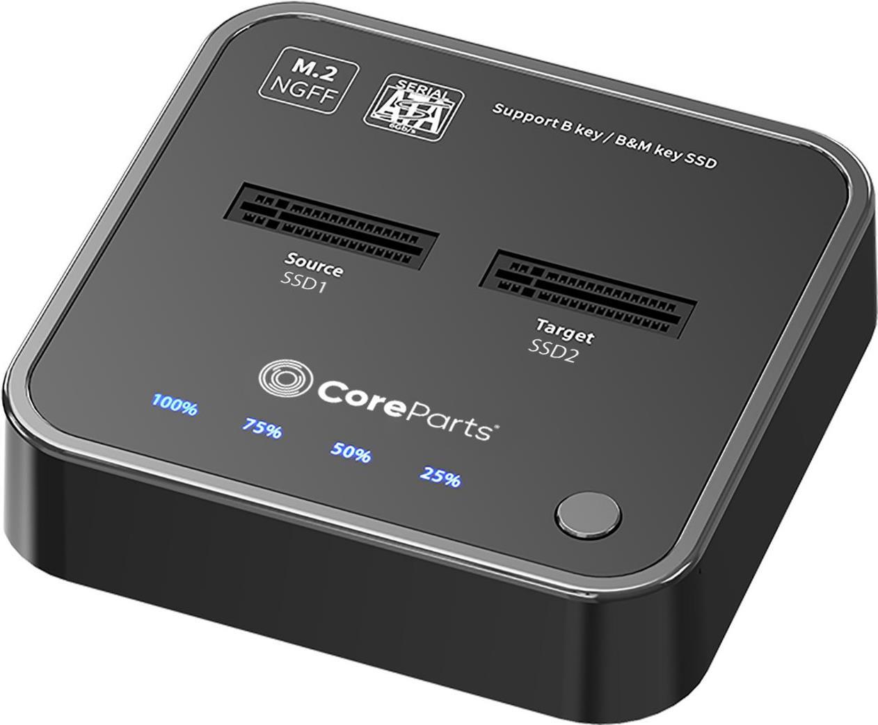 Купить CoreParts MS-CLONER-SATA Speicherlaufwerk-Docking-Station USB 3.2 Gen 2 (3.1 Gen 2) Type-C Schwarz (MS-CLONER-SATA) в магазине wardena.ru