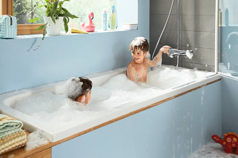 Купить Hansgrohe Croma E Showerpipe 280 1jet Душевой набор с термостатом для ванны хром 27687000 в магазине wardena.ru