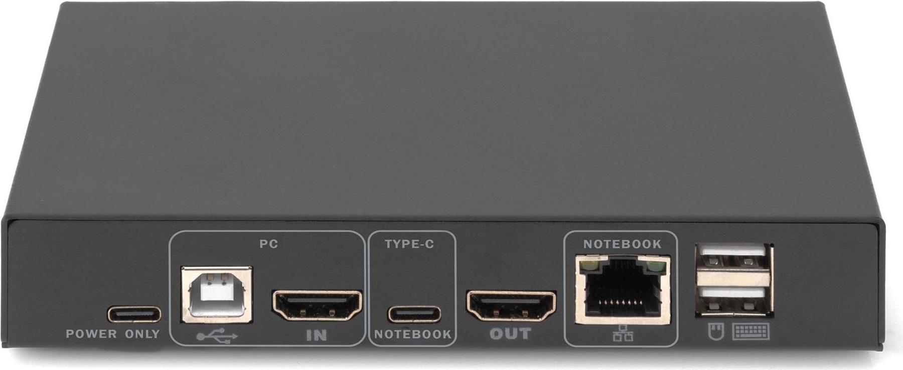 Купить DIGITUS DS-12901 - KVM-/Audio-/USB-Switch - 4k30hz, usb-c/usb/hdmi in, hdmi out, network - Desktop в магазине wardena.ru