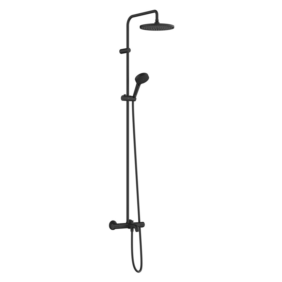Купить Hansgrohe Vernis Blend  Showerpipe 240 1jet с термостатом для ванны черный матовый 26899670 в магазине wardena.ru