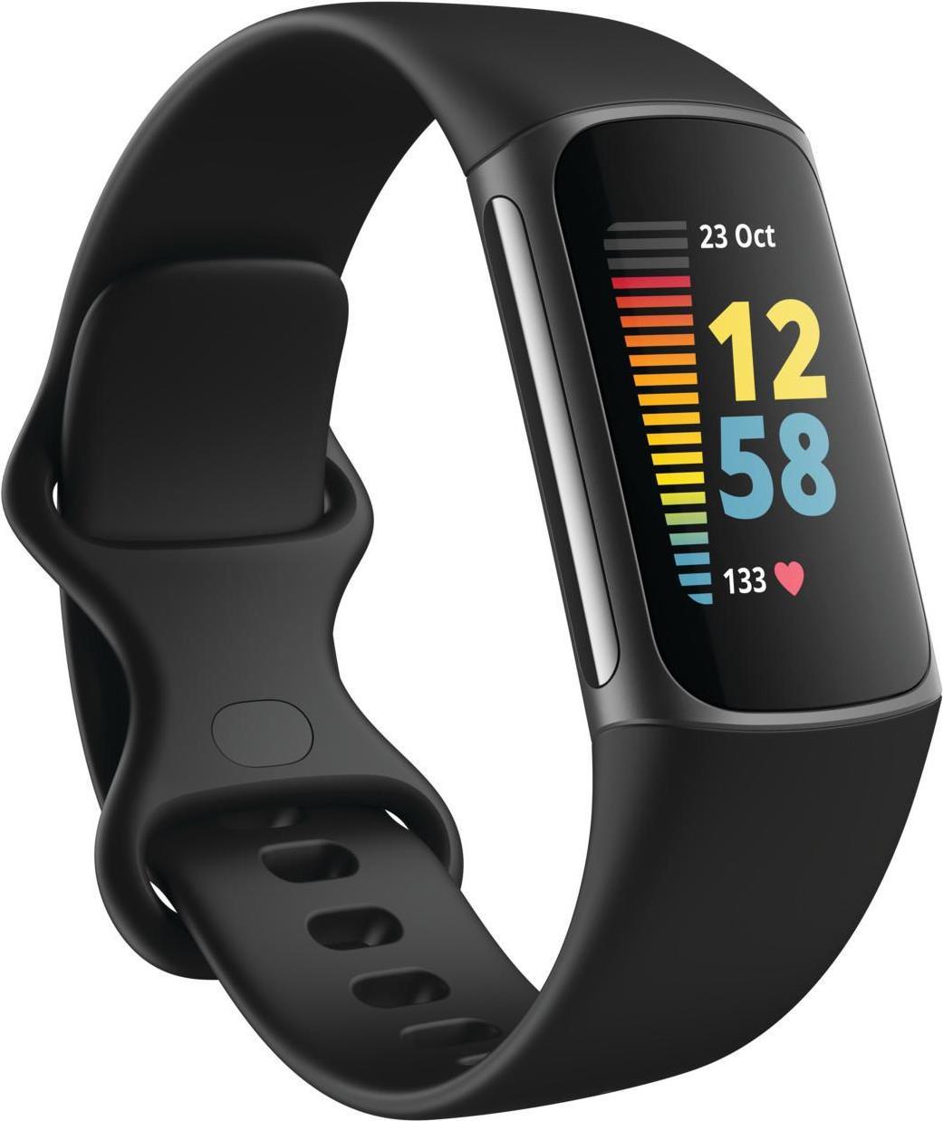 Купить Smart-Armband Fitbit Charge 5, Schwarz mit 2 Armbändern im Set (schwarz und weiß) (FB421BKBK-EUBNDL) в магазине wardena.ru