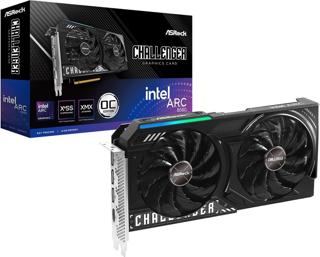 Купить ASRock Arc B580 Challenger 12GB OC Grafikkarte - 12GB GDDR6, HDMI, DP, 2x DP (B580 CL 12GO) в магазине wardena.ru