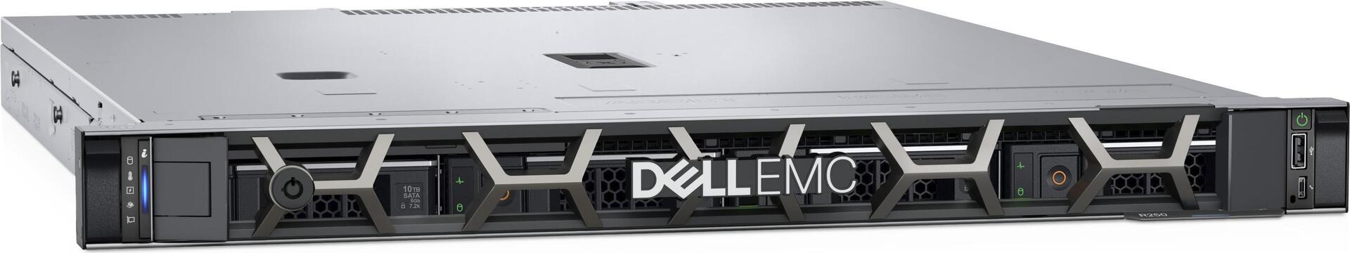 Купить Dell PowerEdge R250 - Server - Rack-Montage - 1U - 1-Weg - 1 x Xeon E-2314 / 2.8 GHz - RAM 8 GB - HDD 1 TB - keine Grafiken - GigE - kein Betriebssystem - Monitor: keiner - Schwarz - BTP - mit 3 Jahre Basis Vor-Ort (VN927) в магазине wardena.ru