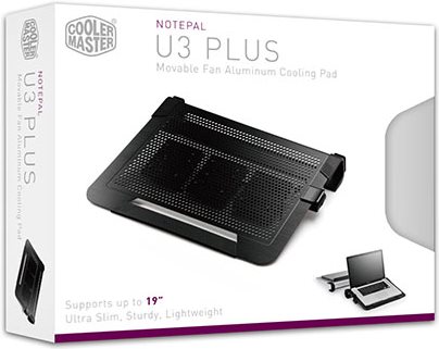 Купить Cooler Master Notepal U3 Plus - Notebook-Lüfter mit 1 Port USB Hub - 80 mm - Schwarz (R9-NBC-U3PK-GP) в магазине wardena.ru