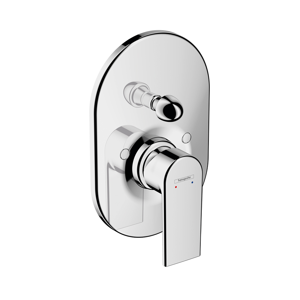 Купить Hansgrohe Vernis Shape Смеситель для ванны однорычажный скрытого монтажа черный матовый 71458670 в магазине wardena.ru
