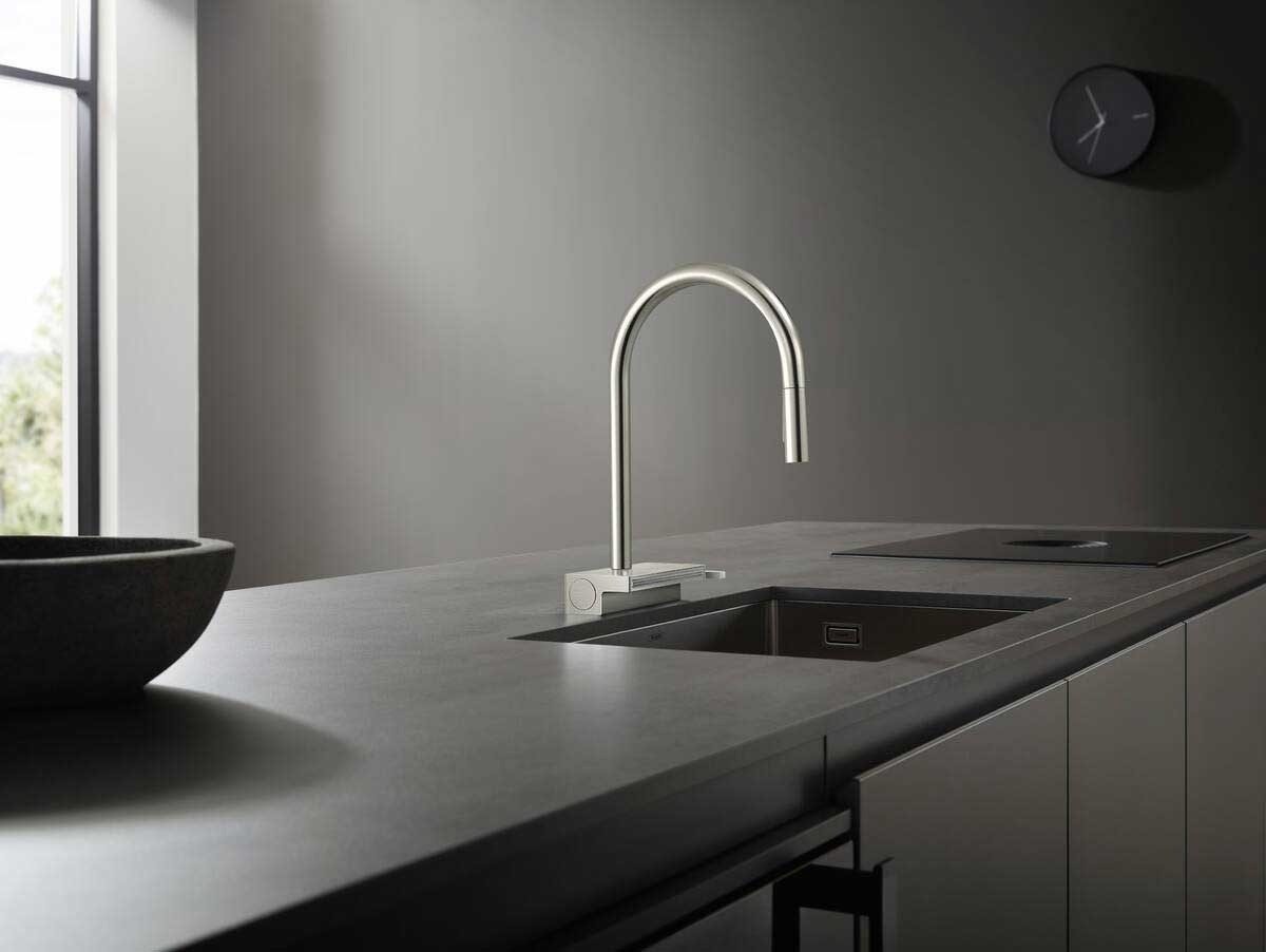 Купить Hansgrohe Aquno Select M81 Смеситель сталь 73831800 в магазине wardena.ru