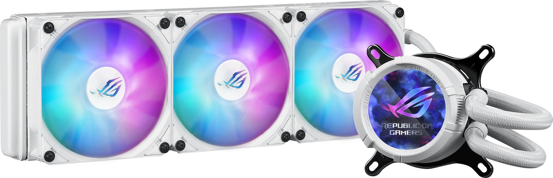 Купить ASUS ROG Strix LC III 360 ARGB White Edition Computergehäuse All-in-One-Flüssigkeitskühler 12 cm Weiß (90RC00W2-M0UAY0) в магазине wardena.ru