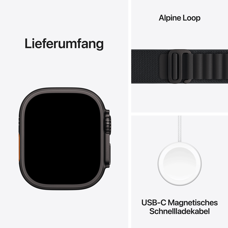 Купить Apple Watch Ultra 3 GPS + Cellular 49mm Black Titanium Case with Black Alpine Loop - Medium,Model A3281 EU-Version (MF0V4QI/A) в магазине wardena.ru