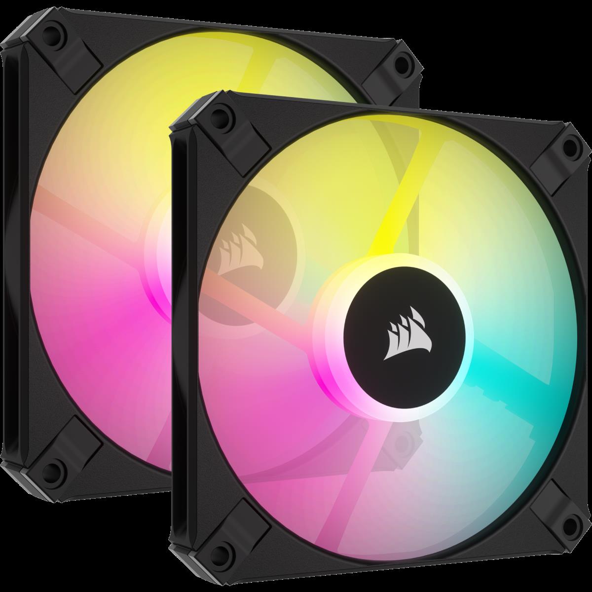 Купить CORSAIR iCUE AF120 RGB SLIM - Gehäuselüfter - 120 mm - Schwarz (Packung mit 2) (CO-9050163-WW) в магазине wardena.ru