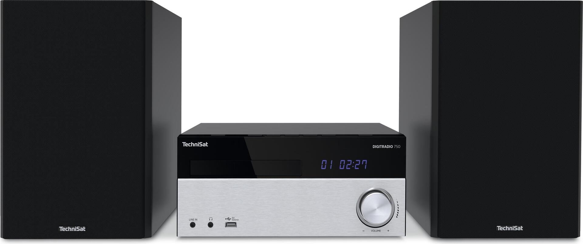 Купить TechniSat DigitRadio 750 - Audiosystem - 2 x 50 Watt - Schwarz, Silber (0000/3919) в магазине wardena.ru