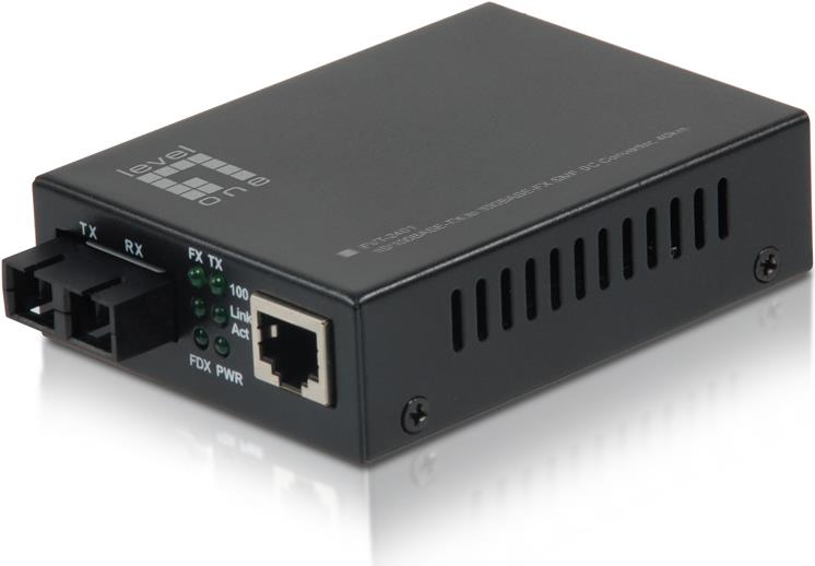 Купить LevelOne FVT-2401 - Medienkonverter - RJ-45 / SC-Einzelmodus - bis zu 40 km - 1310 nm (FVT-2401) в магазине wardena.ru
