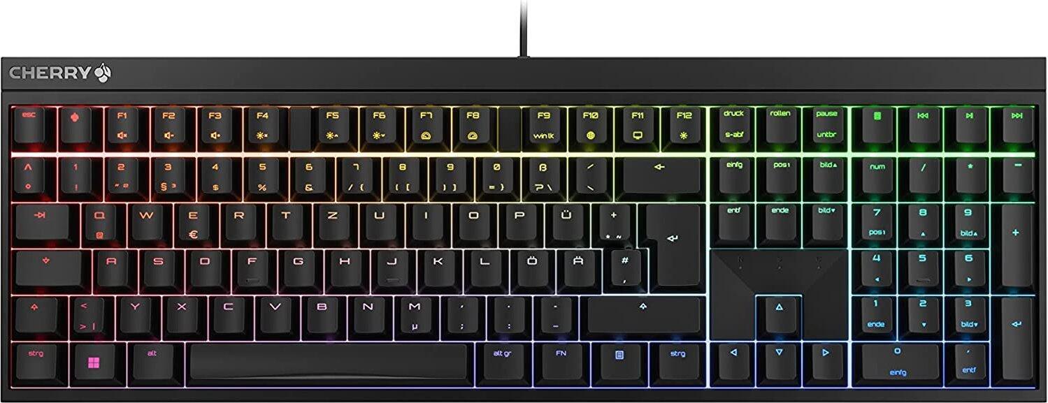 Купить CHERRY MX 2.0S - Tastatur - Hintergrundbeleuchtung - USB - QWERTZ - Deutsch - Tastenschalter: CHERRY MX Black - Schwarz (G80-3821LUADE-2) в магазине wardena.ru