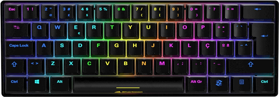 Купить Sharkoon SKILLER SGK50 S4 - Tastatur - Hintergrundbeleuchtung - USB-C - Italienisch - Tastenschalter: Kailh Red - Schwarz (4044951033874) в магазине wardena.ru