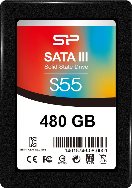 Купить SILICON POWER Slim S55 - SSD - 480 GB - intern - 2.5" (6.4 cm) - SATA 6Gb/s (SP480GBSS3S55S25) в магазине wardena.ru