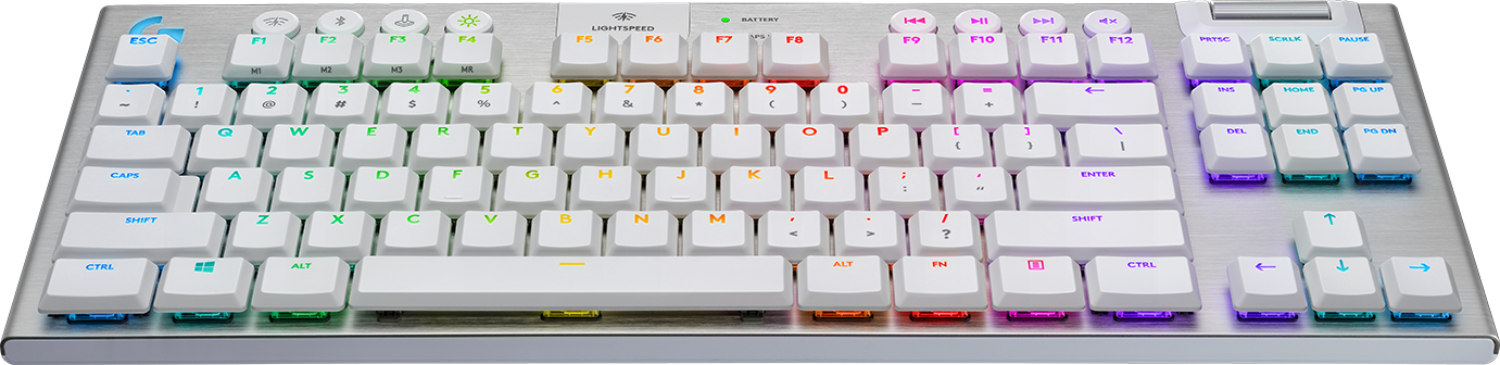 Купить Logitech Gaming G915 TKL - Tastatur - Hintergrundbeleuchtung - USB, Bluetooth, LIGHTSPEED - AZERTY - Französisch - Tastenschalter: GL Tactile - weiß (920-009662) в магазине wardena.ru
