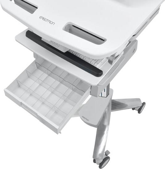 Купить Ergotron StyleView - Wagen für Notebook/Tastatur/Maus (open architecture) - medizinisch - Aluminium, verzinker Stahl, high-grade plastic - Grau, weiß, Polished Aluminum - Bildschirmgröße: bis zu 43,9 cm (17.3" breit) - A (SV44-1191-2) в магазине wardena.ru